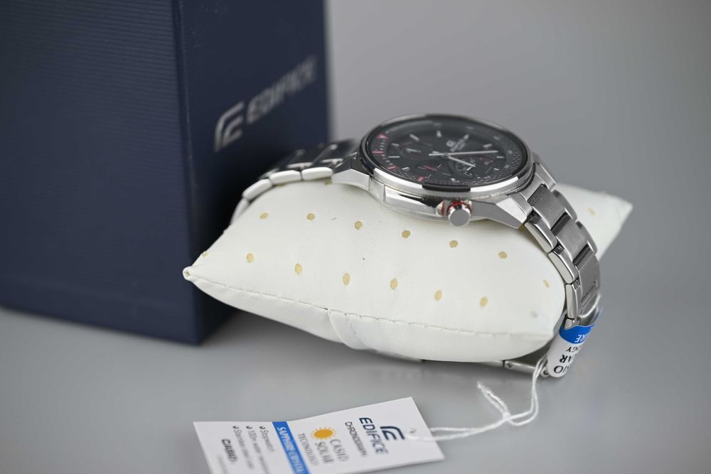 Ceas Casio Edifice SOLAR nou, cristal safir 100M waterproof