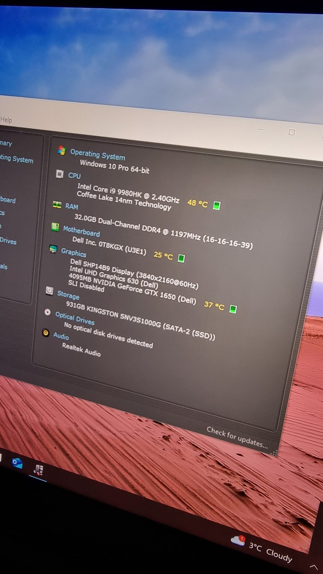Dell xps 7590 i9