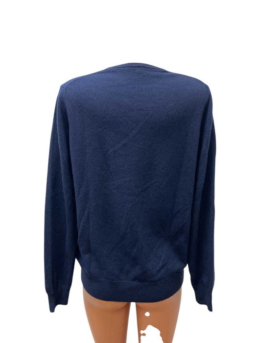 NINA PACARI размер L дамски кашмирен пуловер 100% КАШМИР син