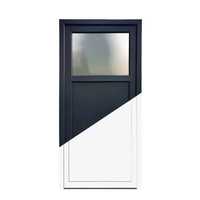 Ușă de intrare laterală alb interior / antracit exterior din PVC, K504