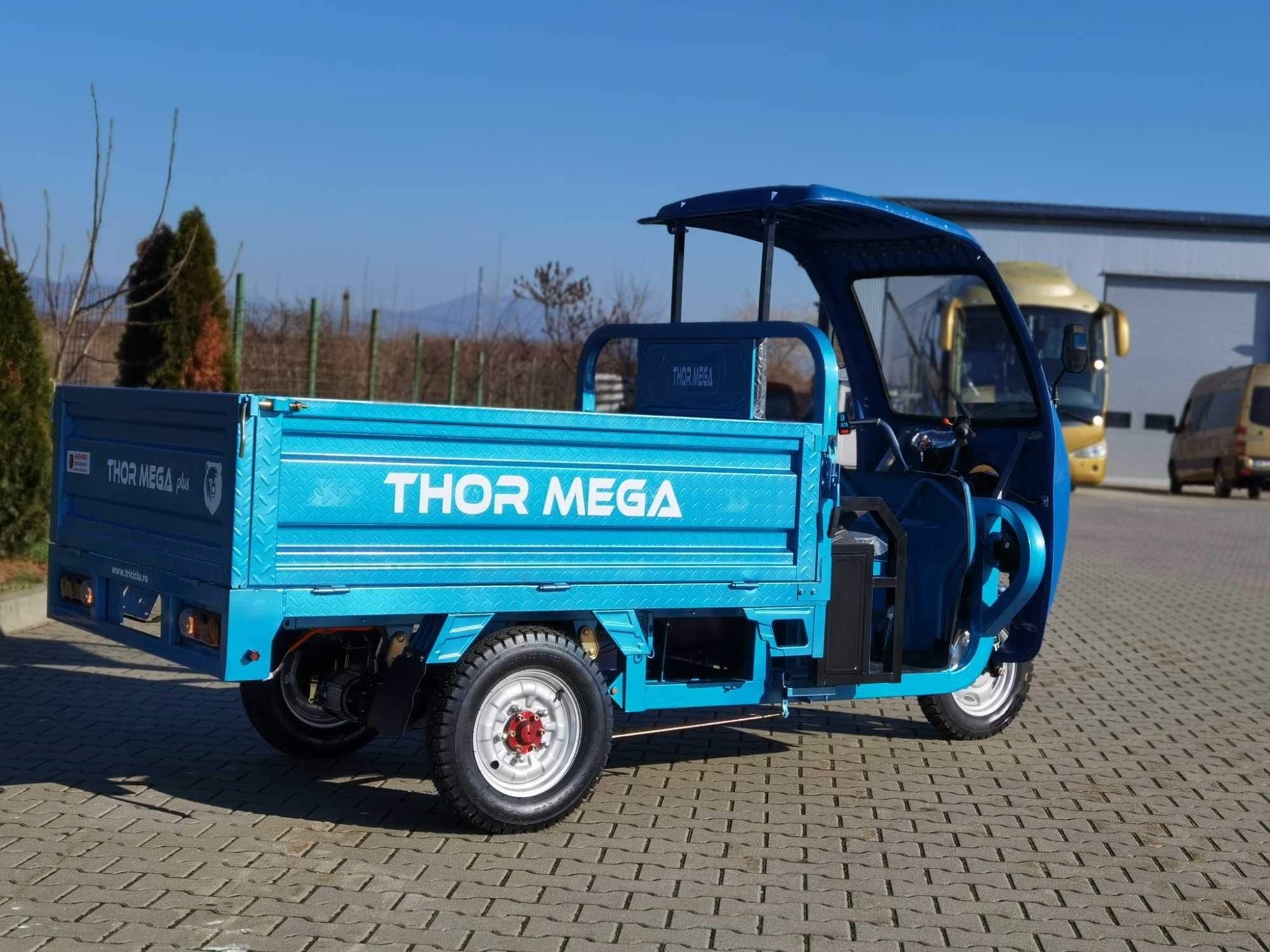 Triciclu electric Thor MEGAPlus 1500W cu cabina nou Agramix