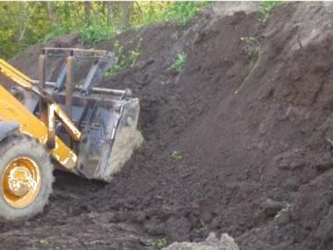 Pamant,beton,nisip,camioneta,excavator,Picon,decopertari,canal,apa