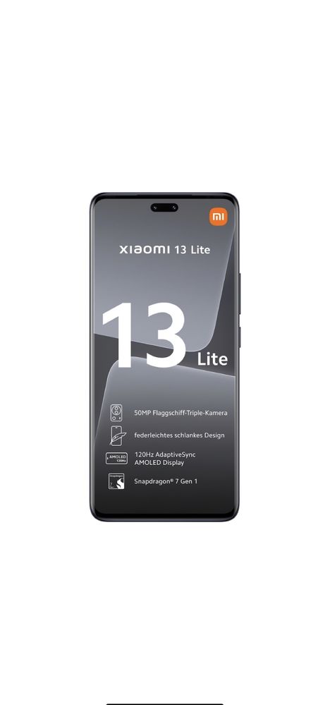 Xiaomi 13 Lite , NOU SIGILAT , 8 Gb Ram , 128 Gb , 5G , Black ,Dual