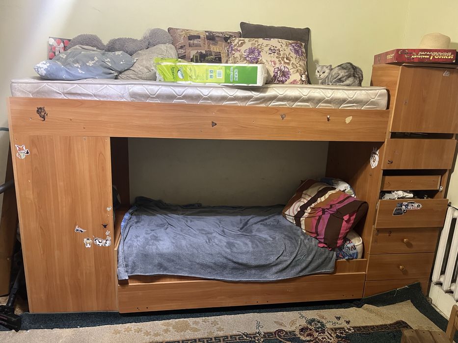 Кровать 2х ярусная + 1 выдвижное спальное место