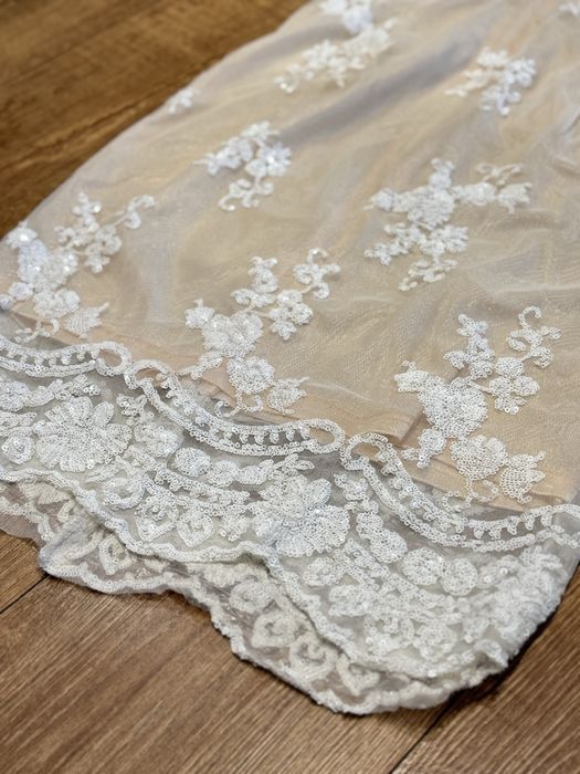 Rochie eleganta alba dantela marime S