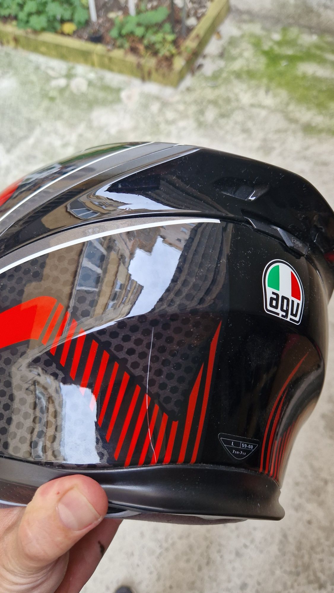 Каска AGV K5S Hurricane red L 58-59