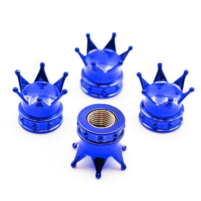 Капачета за вентил, капачка КОРОНА ЧЕРЕП 4бр комплект 5цвята ТОП ЦЕНА