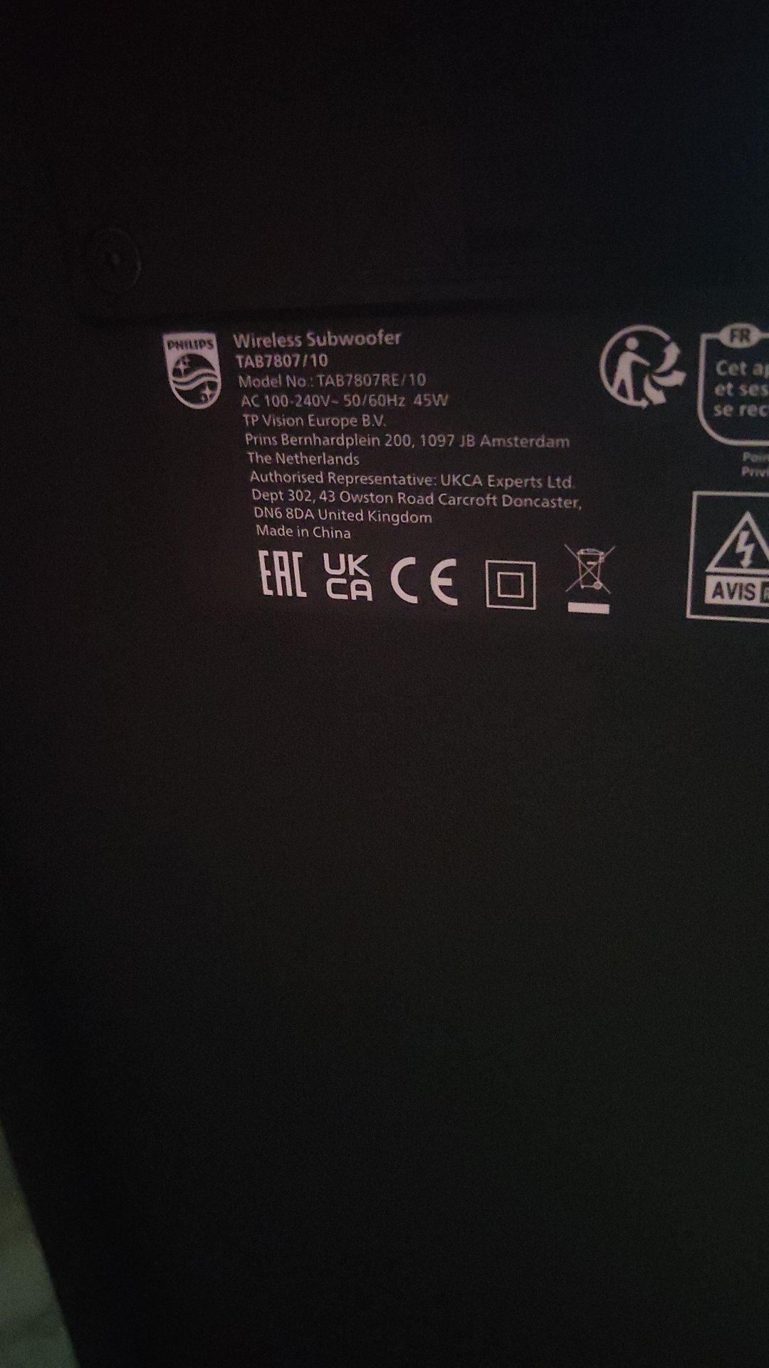 Soundbar Philips TAB 7807/10  Dolby Atmos