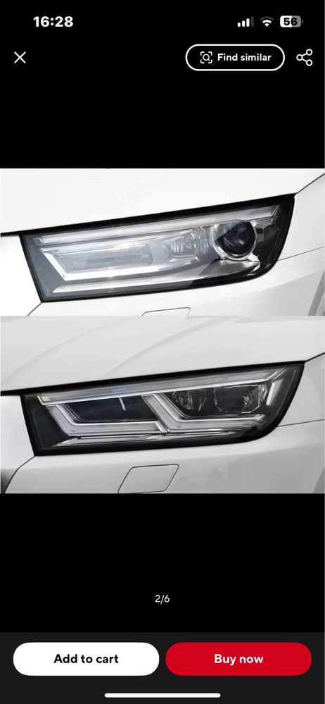 Sticla geam capac stanga dreapta far Audi Q5 II 20018-2019-2020
