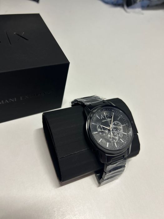 Часовник Armani Exchange хронограф, черен.