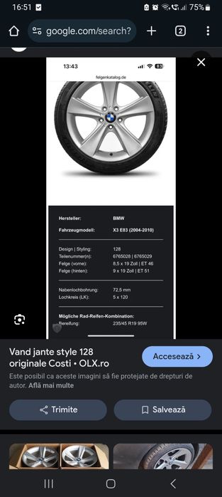 Jante Style 128 r 19 bmw x3