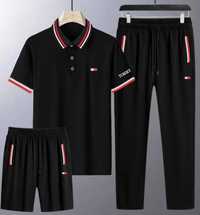 Complee 3 piese
Tricou tip polo+pantalon scurt+pantalon lung

Gri  M L