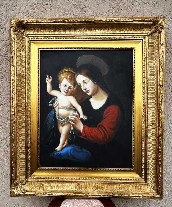 Superba pictura-Madona cu pruncul-Carlo Dolci-semnata-Italia