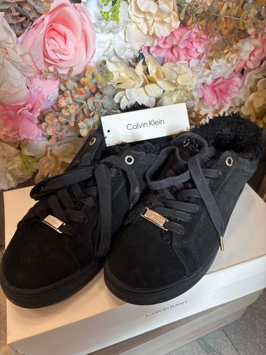 Черни велурени кецове Calvin Klein