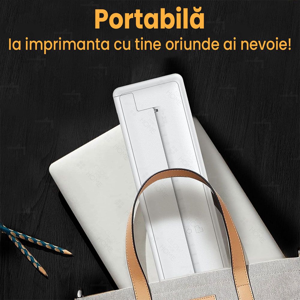Imprimanta termica portabila A4, fara fir, cu aplicatie, Bluetooth