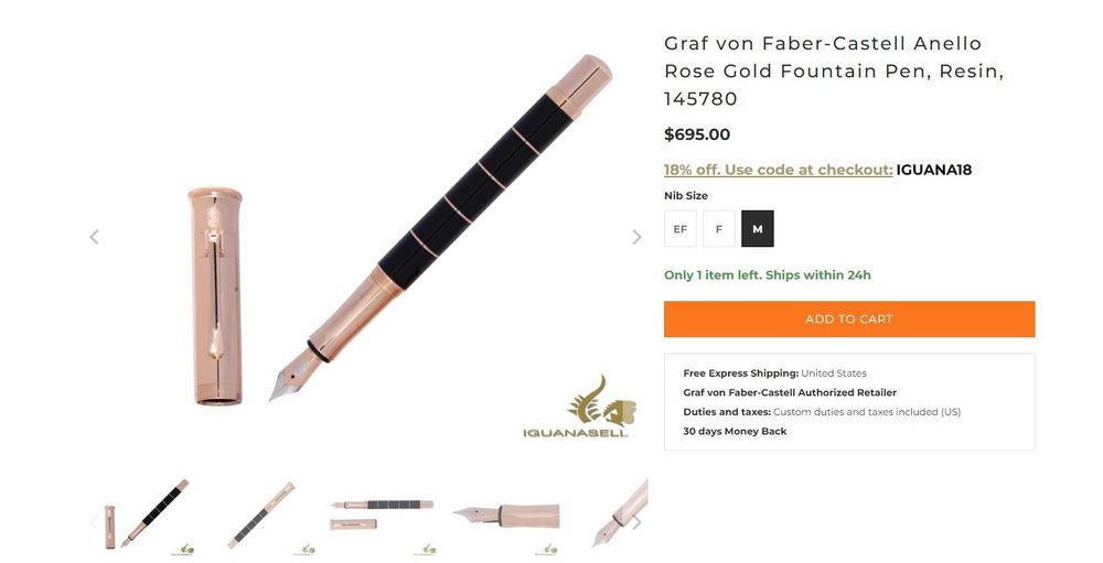 Stilou Graf von Faber-Castell Anello Rosegold