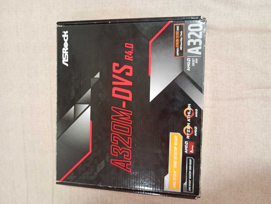 ASRock A320M + Athlon 200GE – комплект с кутия, охладител и документи