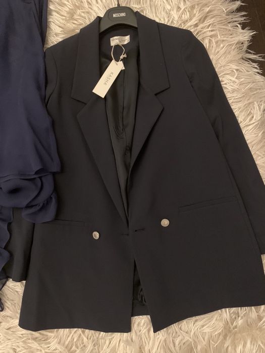 Sacou superb Kasha  (bleumarin) cu 2 nasturi metalivi