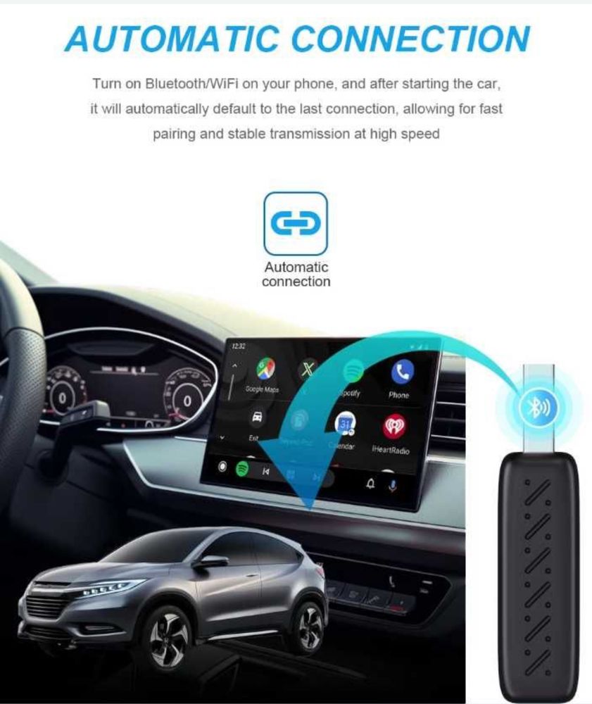 Apple CarPlay - Android Auto - WiFi Адаптер за безжична врьзка