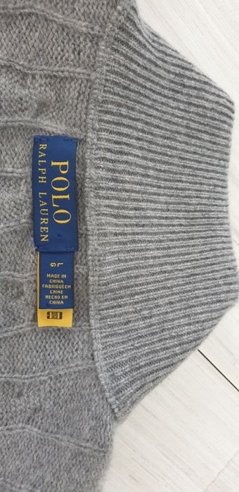 POLO Ralph Lauren Cable Wool / Cashmere Knit  L НОВО ОРИГИНАЛ  Пуловер