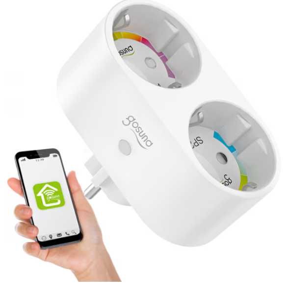 Priza inteligenta dubla Gosund SP211, Wi-Fi, 16A