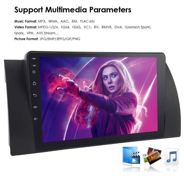 Navigatie Auto Android pentru Bmw E39,E53, X5, 2G+32ROM, CARPLAY