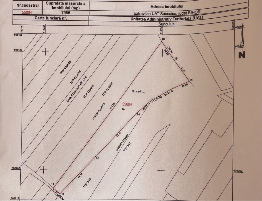 Teren comuna Suncuius