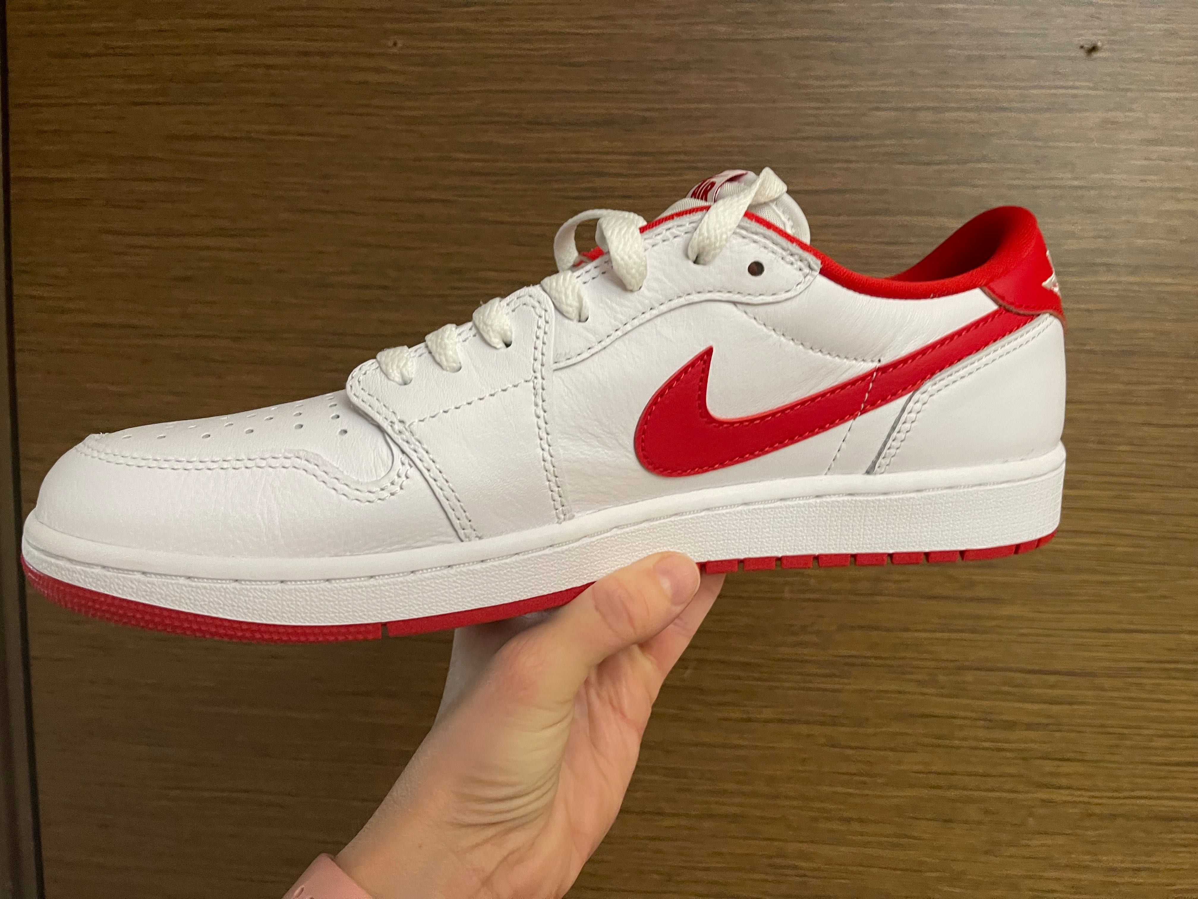 Nike Air Jordan 1 Low OG "White/Red" / НОВИ / 46