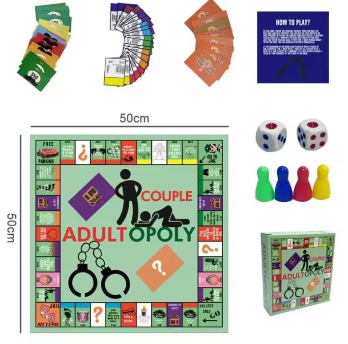 Adult monopoly 18+ joc cuplu distractiv Adultopoly idee cadou iubiti