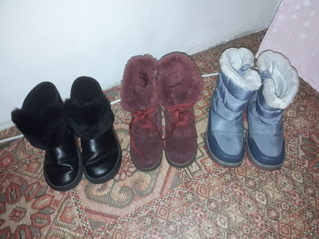 Детские сапоги обувь Зимняя - Натуральный мех - кожа Outventure