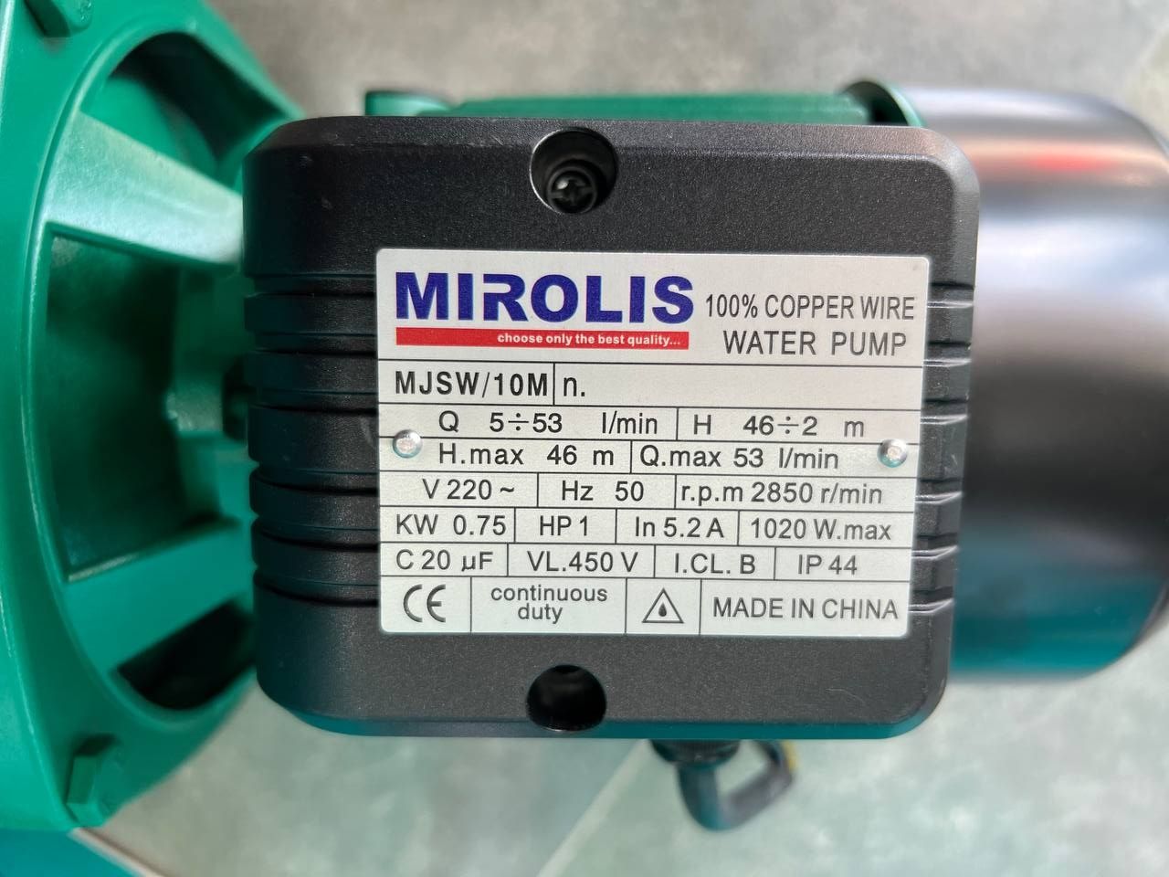 Водяной насос MIROLIS MJSW/10M suv nasosnasos
