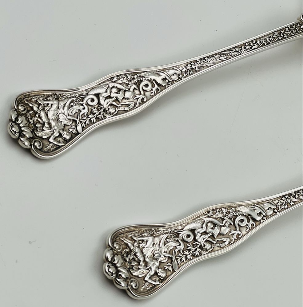 Tiffany&CO 1878г старинни сребърни лъжици 2 броя