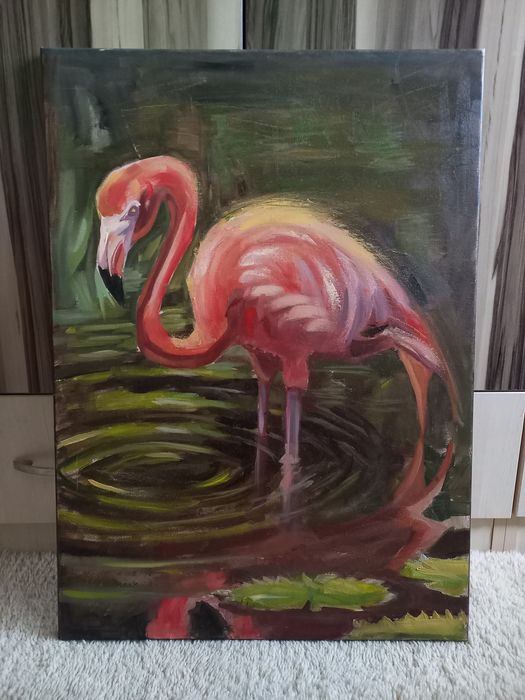 Картина на фламинго