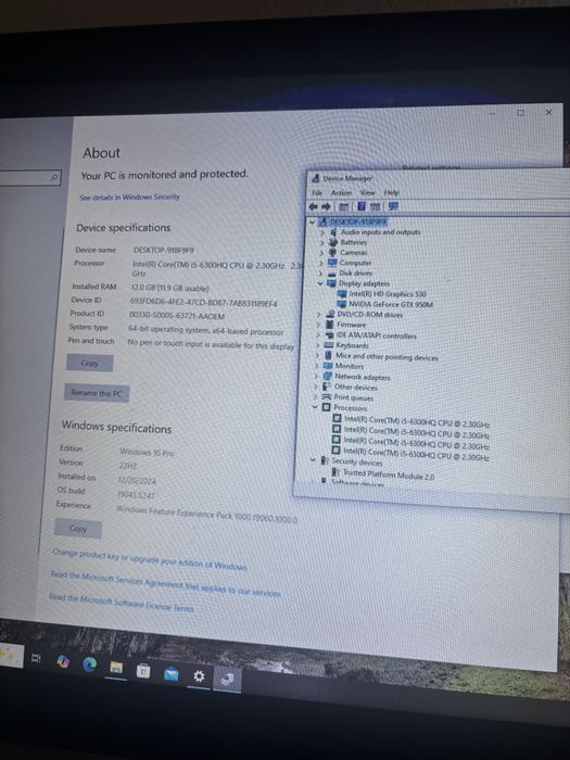 Laptop Clevo Gaming• 17,3” Full HD• i5-6300H• 12gb ram•SSD •Nvidia Gtx