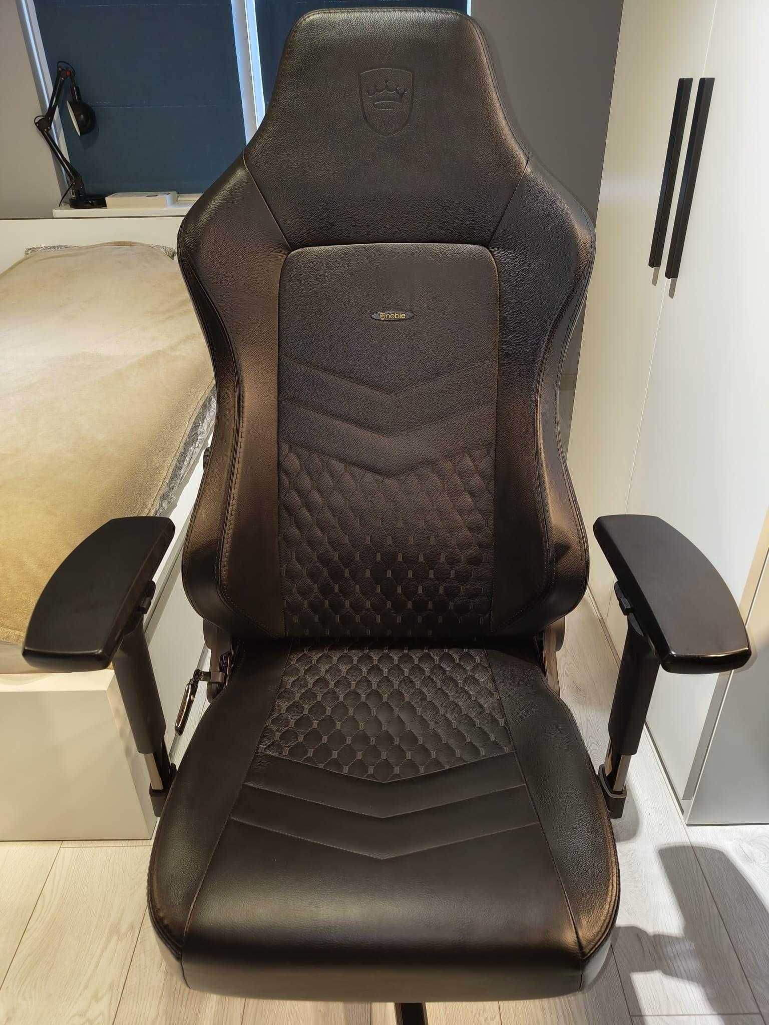 Стол Noblechairs - HERO, естествена кожа, черен