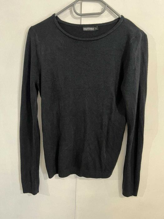 bluza neagra pulover negru inextenso marimea S model clasic