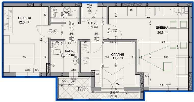 Продава се Тристаен апартамент в Пловдив, Христо Смирненски - 90 кв.м за 1800 €/кв.м - Снимка #1
