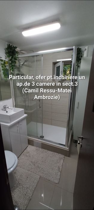 Particular, ofer pt. închiriere un ap.de 3 camere cu centrală.