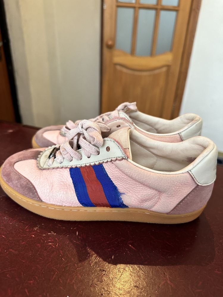 Buy Gucci Wmns G74 Web Low Pink Oatmeal