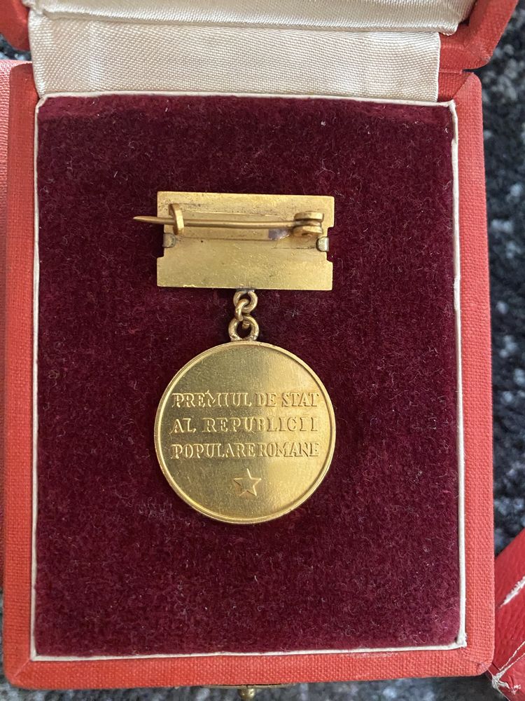 Medalie premiul de stat al republicii populare române din aur