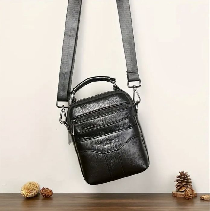 -20%Промоция•Компактни и Стилни дисплей чантички/Черна естествена кожа