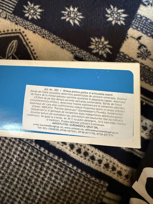 Orteza pentru police si Articulatia mainii