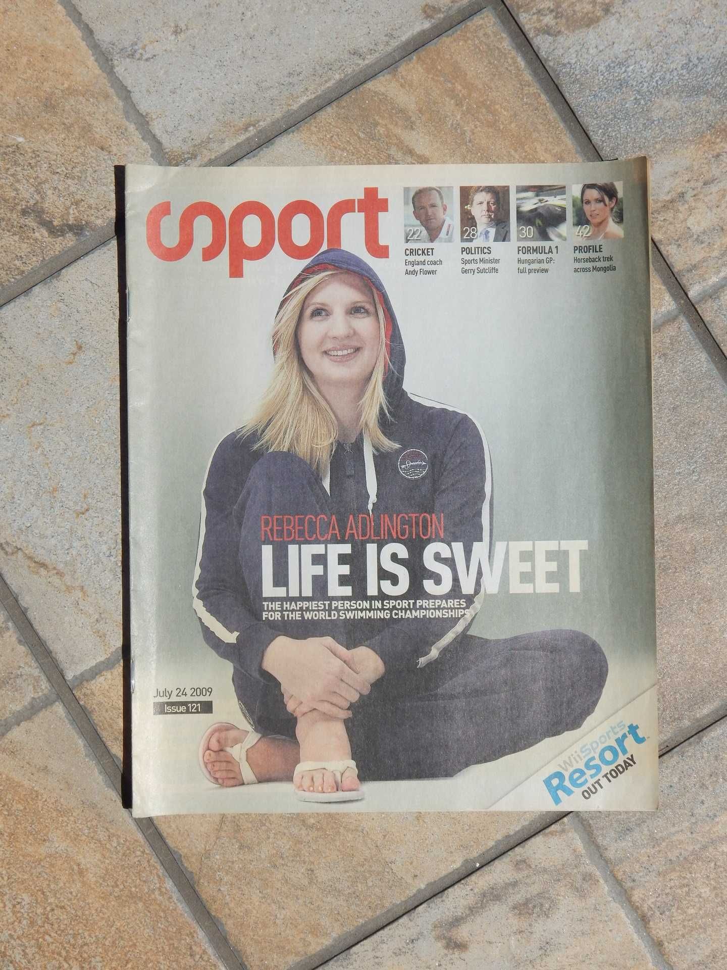 Revista britanica Sport 24 iulie 2009 Rebecca Adlington limba engleza