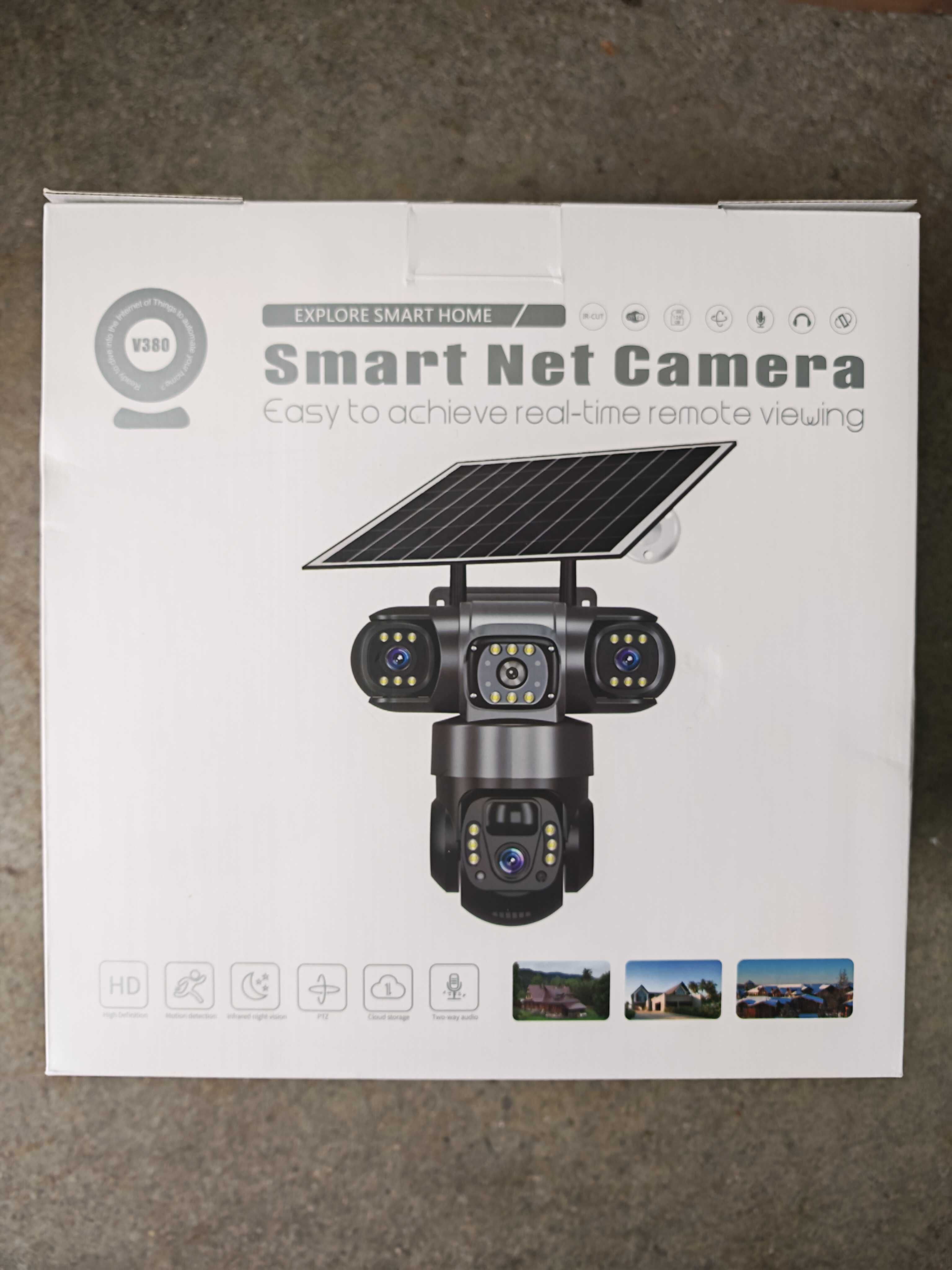 Тройна Соларна Камера  4G 12 MP Външна Безжична Wifi CCTV V380pro