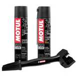 Kit Motul curatare si intretinere lant – C1 400ml+C3 400ml+perie