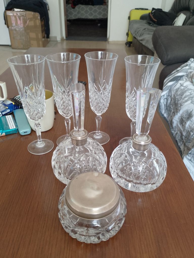 Set cristal capace argint