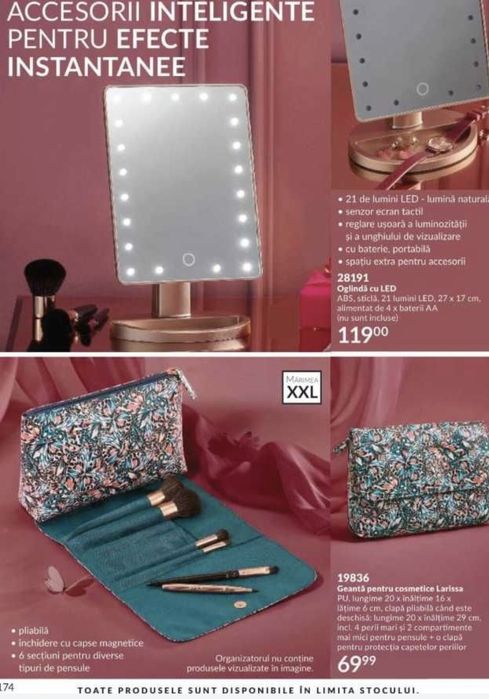 Oglinda de make-up cu LED, Avon