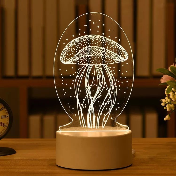 Уникални 3D LED нощни лампи.
