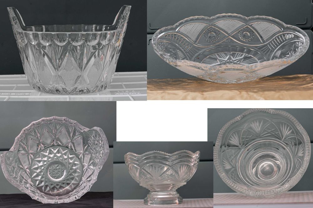 Стъклени чаши, чинии, купи, купички, тави, Кристални купички и чаши