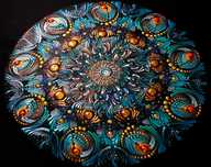 Mandala in puncte pictata manual